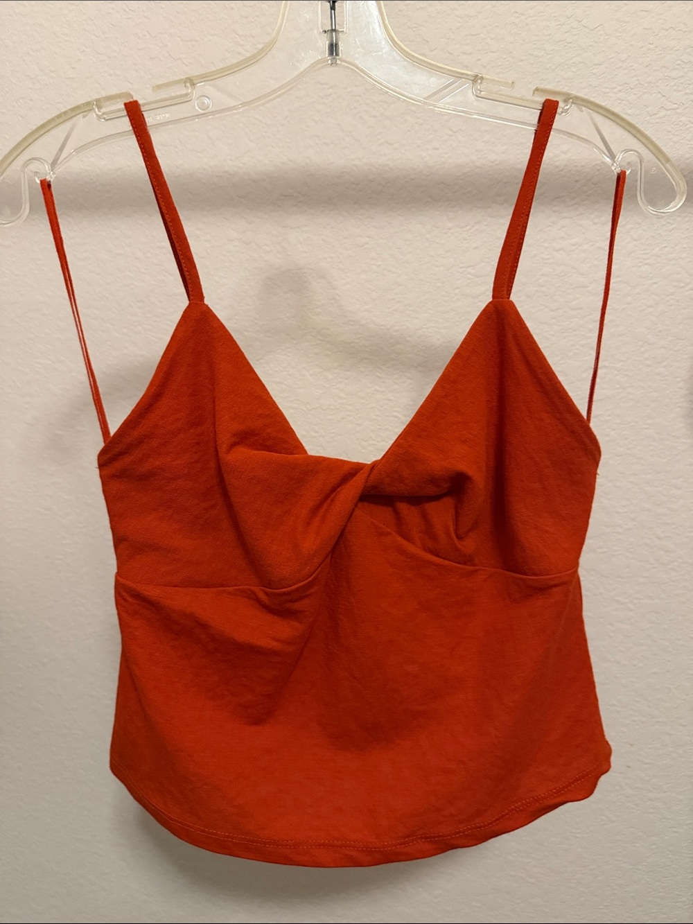 Zara Burnt Orange Twist-Front Camisole